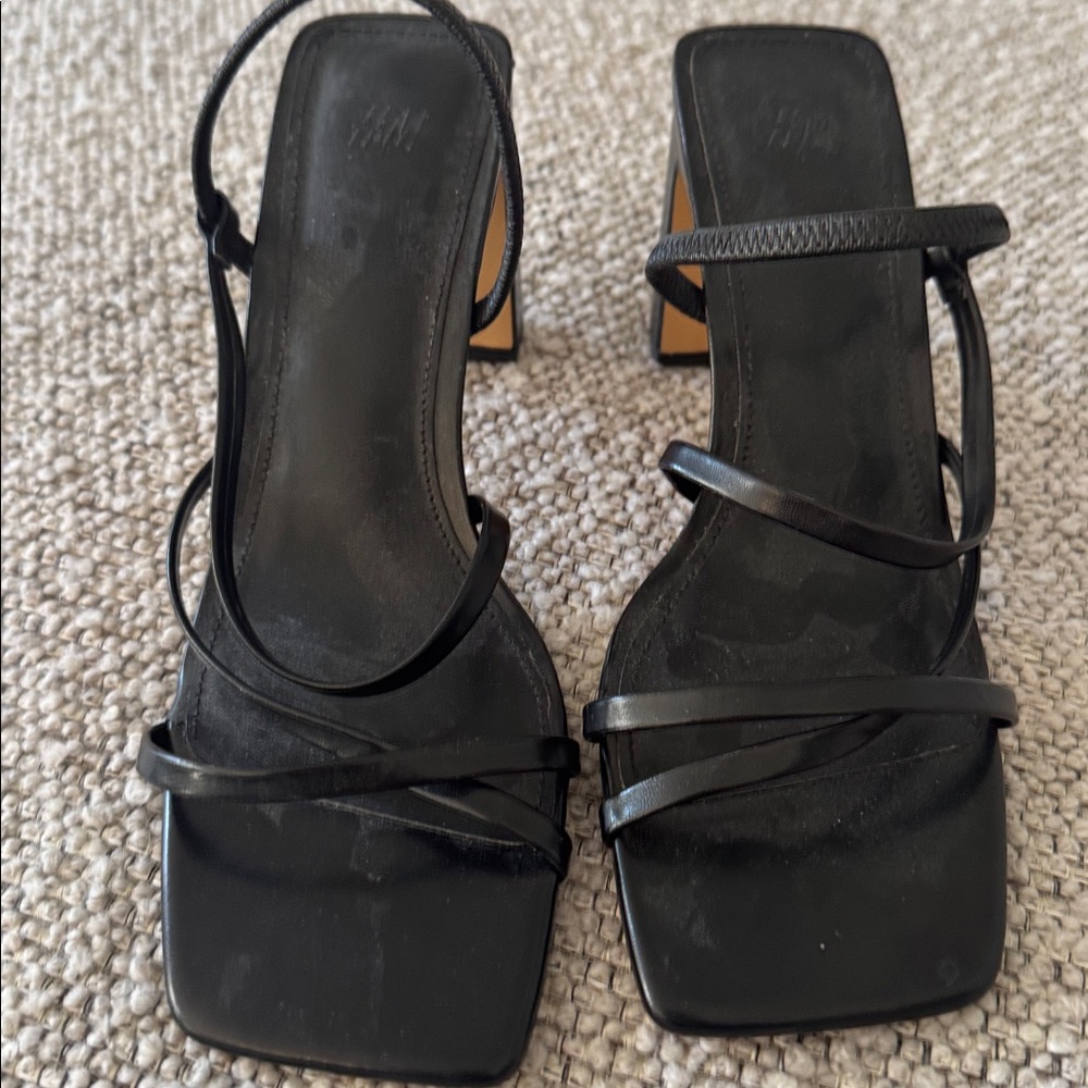 H&M Black Strappy Heels